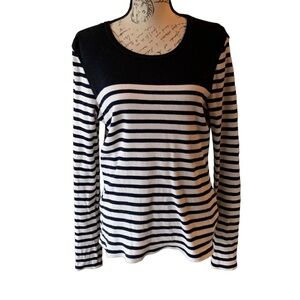 J.CREW cotton striped top size L